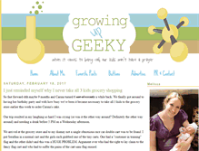 Tablet Screenshot of growingupgeeky.com